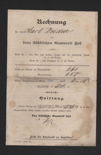 Hof rechnung 1906 - hof,,