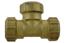 PE Rohr Messing T-Stück