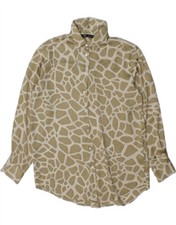 ZARA Damen Longline Oversized Shirt UK 10 Small Grün Animal Print BV13