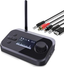 Bluetooth Transmitter Sender Empfänger Audio Adapter für TV PC 2 Kopfhörer Handy