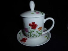 TeaLogic Jumbo Teetasse mit Edelstahlfilter und Untertasse , 24338