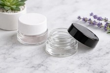 Glas Kosmetikdosen leer 5 ml