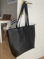Zign Leather Shopping Bag / Ledertasche schwarz / black aus Echtleder Shopper