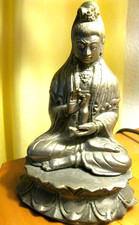Guan Yin buddhistische Göttin des Mitgefühls 18cm Bronze