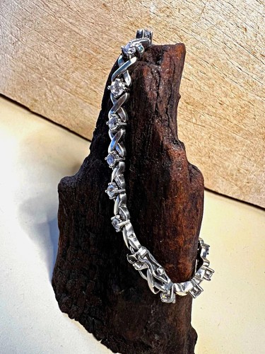 Vintage silber armband aus - silber,