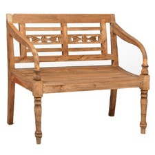 Mahagoni massiv Bank, 2-Sitzer