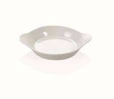 Backform Auflaufform   Eierpfännchen Ø 13 cm Porzellan weiß Gratinform Hotel