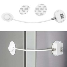 Sicherung für Kühlschrank, Schrank, Tür, Klebeschloss Zahlenschloss, weiß