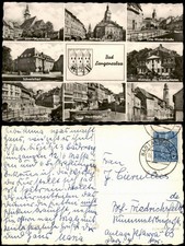Ansichtskarte Bad Langensalza Marktkirche, Marktstraße, Brückgasse 1958
