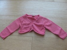 Bolero Jäckchen Sweatjacke Strickjacke von h&m Gr. 68 Mädchen pink rosa lachs