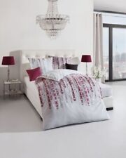 Kaeppel Mako Satin Bettwäsche 80x80 + 135x200cm Pearls burgund