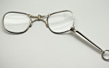 Art Deco Design Lorgnette Lorgnon Stielbrille Lesehilfe 835 Silber Brille