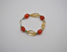Citrine and Carnelian Bracelet