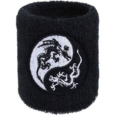 YING YANG Schweissband Drachen Pulswärmer chinesisches Fitness Armband Yoga