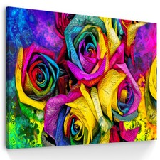 Leinwand Bild Blumen Bunt
