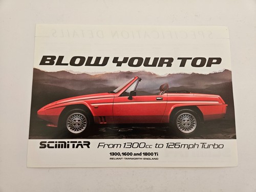 Reliant scimitar ss1 - reliant, 1300