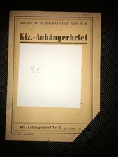 DDR Kfz Brief Anhänger
