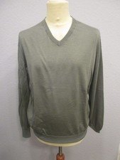 Brunello Cucinelli cashmere Strick Pullover V-Neck Langarm grün Gr.52 (J22-05)