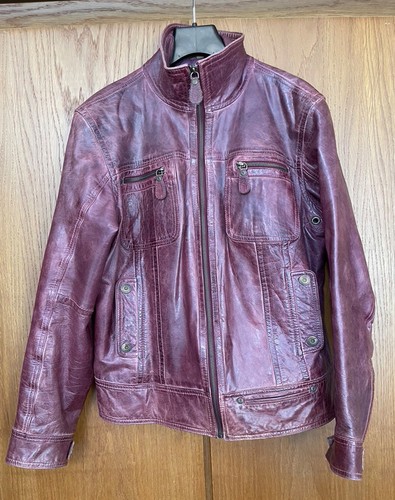 Hrc damen lederjacke bordeaux - hrc,
