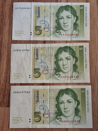 Fünf deutsche mark - schein, 1