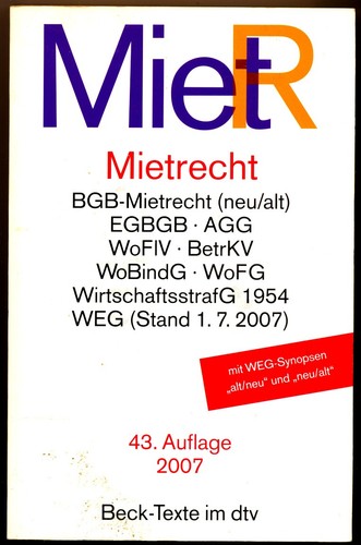 Mietrecht beck texte im - mietrecht, beck-texte