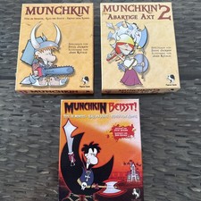 3 x Munchkin Pegasus Spiele Kartenspiel KOMPLETT guter Zustand 