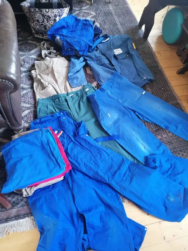 Vintage blaue arbeits latzhose - vintage,