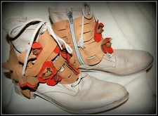 Ausgefallene ECHTLEDER  made in Italy 41  Stiefeletten, beige ^TOP, NP 179€