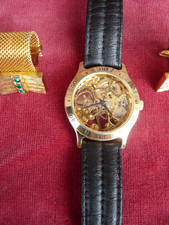 wunderschöne Herren Skelett Uhr handaufzug mit Glasboden