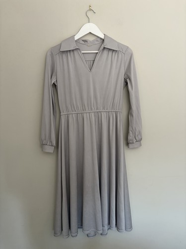 Vintage midikleid silber - midikleid,