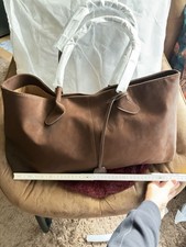 Shopper Schultertasche Damem Velourlederimitat Neu braun