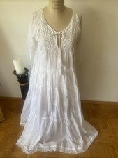 Pahiesa Formentera, Kleid , Weiß/stickerei, Gr. L, NP 139€, Ungetragen ?