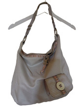 George Gina & Lucy  Schulter/Hand Tasche, silber grau/weiß, gebraucht