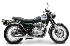 Kawasaki W650 99-06 W800 11-16 Auspuff Schalldämpfer mit umgekehrtem Kegel Edelstahl poliert