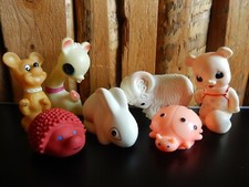 7 Retro Gummi Quietschfiguren