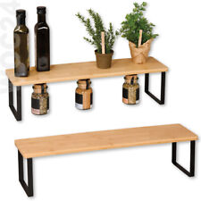 Küchenregal 55 cm Bambus Holz Standregal Tischregal Gewürzregal Küche Büro Bad