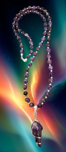 Amethyst halskette cm - amethyst,