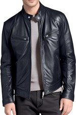 Herren Lederjacke schwarz