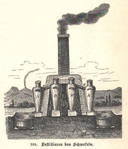 Destillieren des schwefels - destillieren,