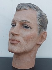 Obermaier Schaufensterpuppe Herren Kopf R46 - Kopfhörer Perücke Display Deko