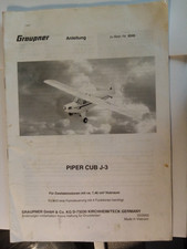 Graupner Anleitung zur Piper CUB J-3 -Broschüre 24 Seiten