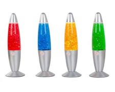 Glitzer Lampe Glas Retro