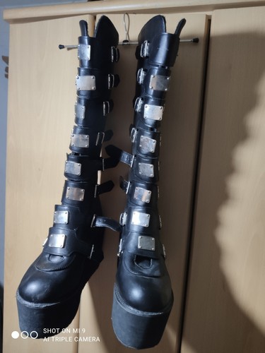 Gothic stiefel mit beschlag - stiefel,