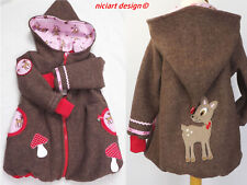 niciart design ♥ WOLLWALK MANTEL ♥WALKMANTEL Ballonmantel♥WALKJACKE ♥BRAUN REH