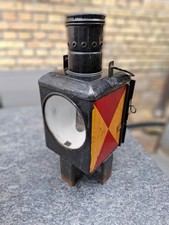 Eisenbahnlampe mit Petroleumeinsatz, alt,Zugschlussleuchte