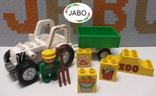 (RB14/1) LEGO Duplo Traktor mit Anhänger Figur & Motivsteinen Zoo Tierpark