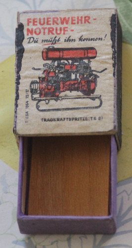 Streichholzschachtel feuerwehr - streichholzschachtel,