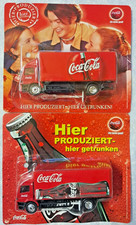 2 LKW- Werbemodelle Coca Cola Collection in Blister Maßstab 1:87