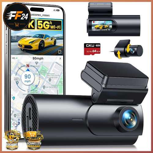 Dashcam vorne hinten 5ghz - 4k,