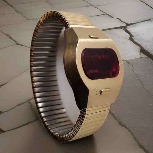 Led uhr gold - led,